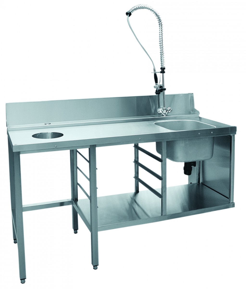 Стол предмоечный СПМП-6-3 для купольных посудомоечных машин