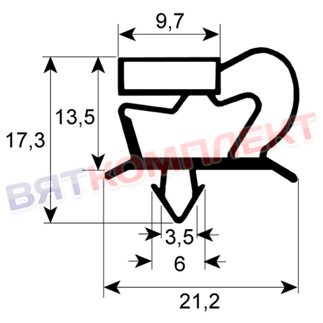 Уплотнитель для шкафа шоковой заморозки 850х715мм SAGI, ANGELO PO, EMMEPI (37Q5340)