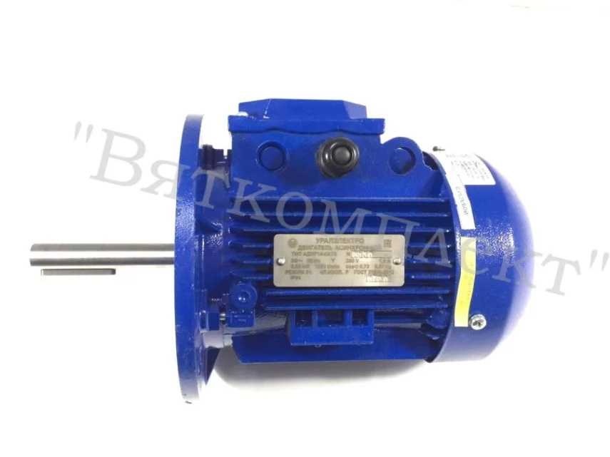 Электродвигатель АДМ71А4Ж У3 IM3081 IP54 NSK 380В 0,55кВт 50Гц(кл.изол.F)Спецвал (L=106мм,Ф19мм,отв.