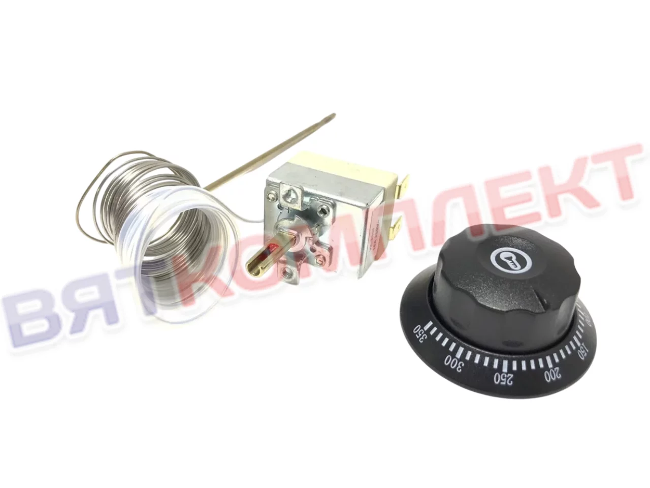 Термостат (терморегулятор) капиллярный с ручкой 50-350 °C 2500 мм.16А