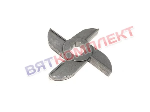 Нож крестовой двухсторонний для мясорубки МИМ-600, МИМ-600М, М-600 НЕРЖАВЕЮЩАЯ СТАЛЬ (без бурта)