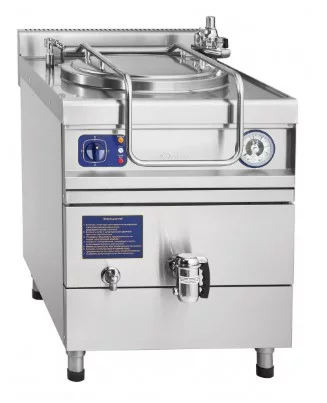 Котел пищеварочный электрический КПЭМ-60/9Т, 900 серия, 60 л,+100°С, сливной кран, пароводяная рубашка, цельнотянутый, 641x1015x1030 мм, 9,1 кВт, 400 В				
