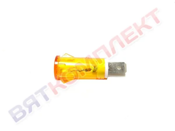 Лампа светосигнальная оранжевая (желтая) MDX14A для ЭП, ШЖЭ Абат (Альтернатива)
