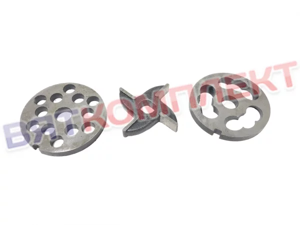 Ножи и решетки (комплект) для мясорубки МИМ-80(-01),М-50С,ММП,М-80 (для крупного измельчения) без бурта