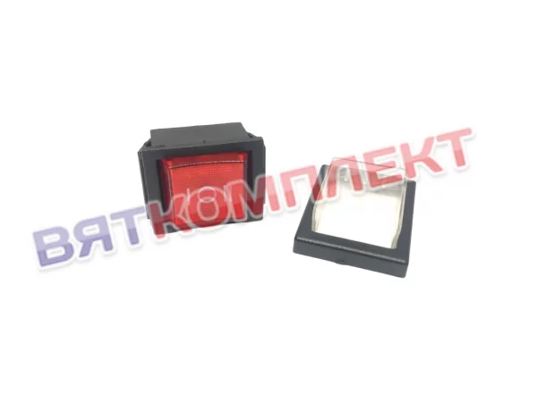 Сетевой выключатель (переключатель) SC-767(RWB-506) красный с нейтралью 
ON-OFF-ON +колпачок