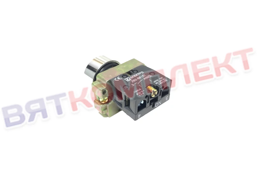 Кнопка ПУСК ZB2 BE101 Торгтехмаш для мясорубки ТМ-32, ТМ-12 зеленая