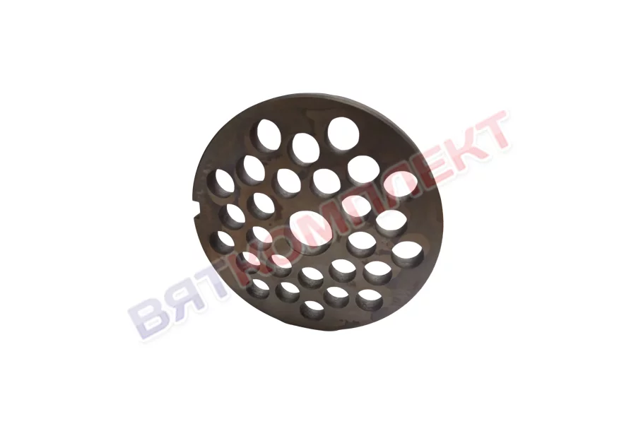 Решетка №4 для мясорубки МИМ-600(М) ,М-600 отверстия 13мм (инструментальная сталь) без бурта