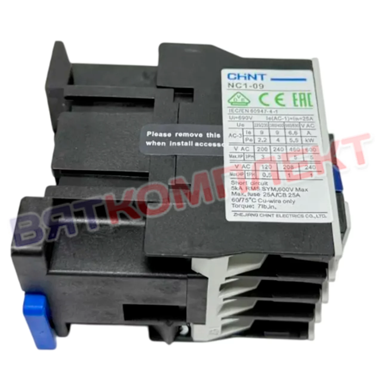 Контактор NC1-0910 9А кат. 230В AC 1НО AC-3 (R) CHINT 221033