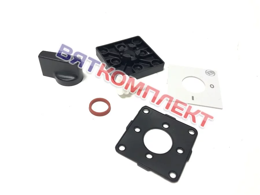 Ручка переключателя ПЭП - панель серебряная, черная ручка 48х48 ''R'' для ПЭП-6, ПЭП-6х2, ПЭП-6-01, ПЭП-4х2, ПЭП-4, ПЭП-2, ПЭП-1 Abat 12000044680