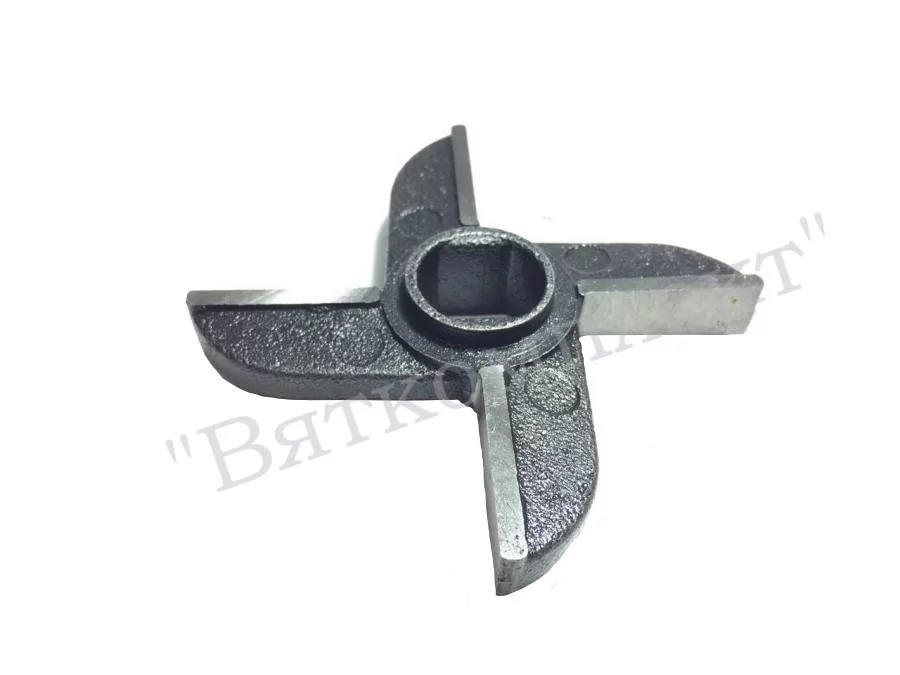 Нож для мясорубки МИМ-600, МИМ-600М, М-600 крестовой двухсторонний с буртом