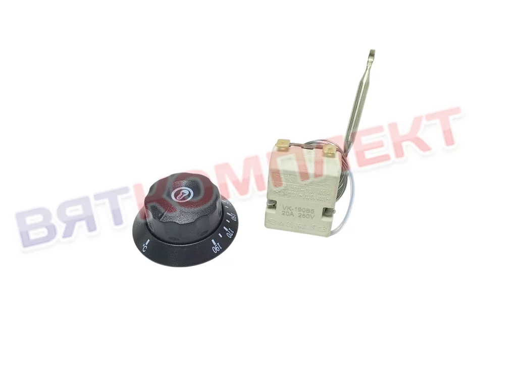 Термостат (терморегулятор) 50-190 градусов для фритюра 20A/250B/1,7m  Аналог 55.13039.310
