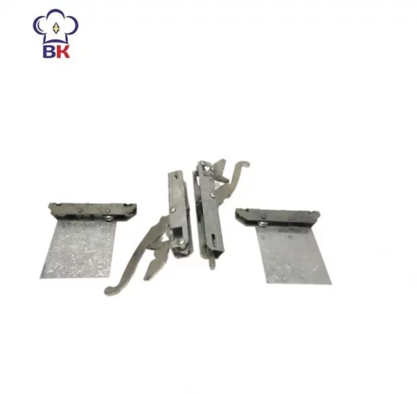 Петля шарнир для духовки электроплиты Нововятка 040403, Абат (до 2004г.) 2 штуки + контрпетля правая и левая (до 2003г.)