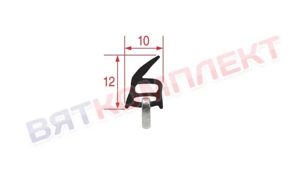 УПЛОТНИТЕЛЬ ДВЕРНОЙ 440X370 ММ ДЛЯ TECNOEKA 01000390