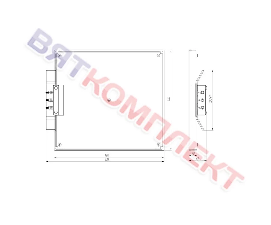 Конфорка КЭ-0,15/3,0 кВт 405*370 мм.  (на спиралях)