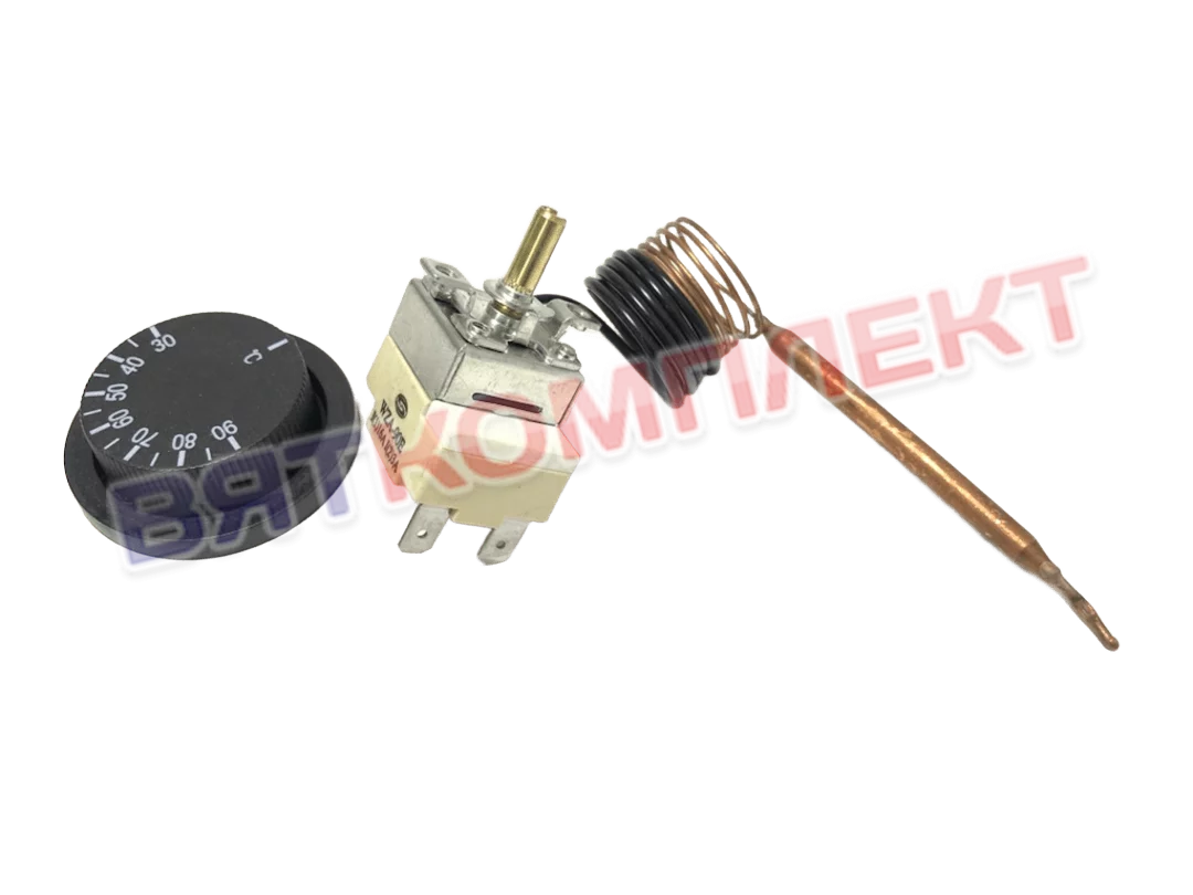 Термостат (терморегулятор) капиллярный 30-90°С градусов WZA-90E 1м