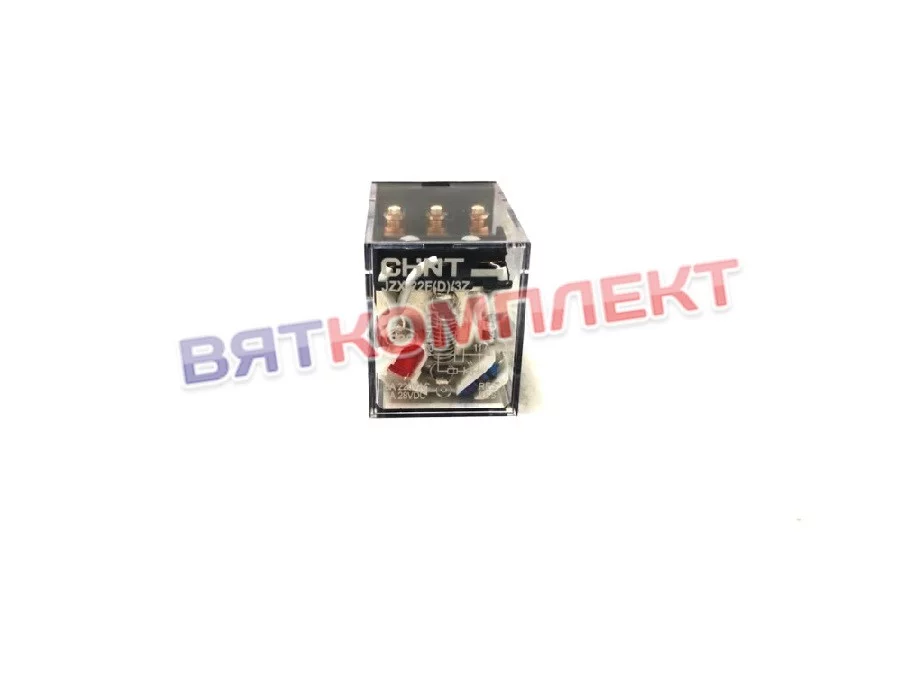 Реле JZX-22F(D) 3 конт. с инд. LED 5А 220В AC (CHINT) промежуточное Abat

