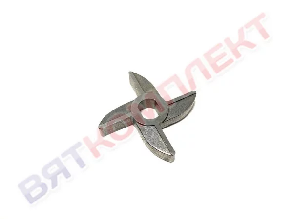 Нож для мясорубки МИМ-80(-01), М-50С, ММП11, крестовой двухсторонний (хром) БЕЗ БУРТА