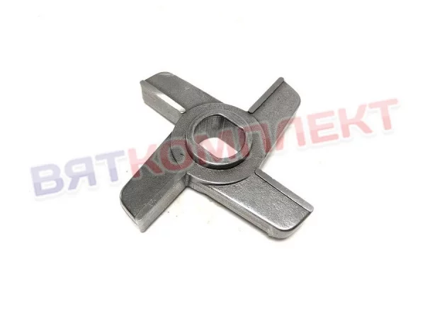 Нож крестовой двухсторонний 764 для мясорубки МИМ-300 (МИМ-300М;-350), ММ(УКМ), МЭП-300(Н;Н-01) (хром) с буртом