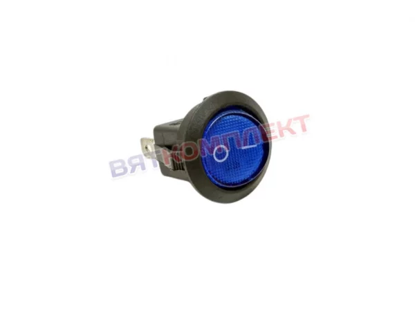 Переключатель с подсветкой 220V KСD1-101N-8 синий