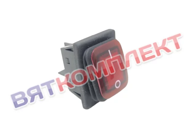 Переключатель красный 30А 250 V влагостойкий (выключатель) ON-OFF