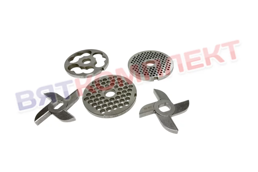Набор (комплект) решеток и ножей для мясорубки МИМ-600(М),М-600 БЕЗ БУРТА