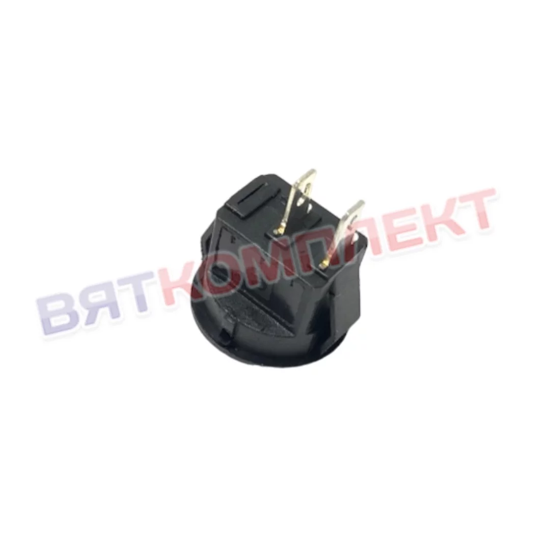 Сетевой выключатель RWB-105 ON-OFF черный круглый с фиксацией d=15.2mm; 3A/250V; 2 pin