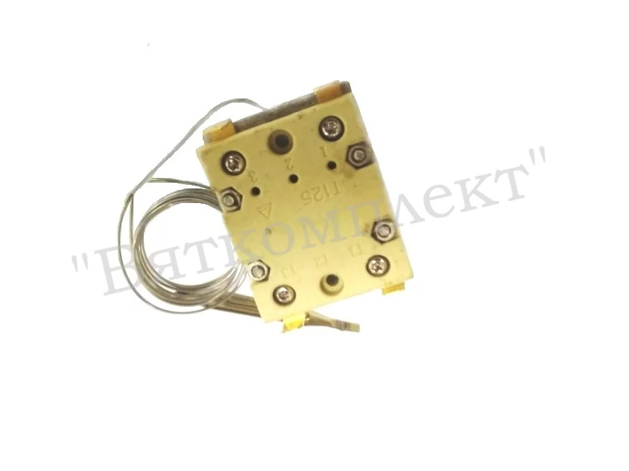 Термостат защитный (аварийный) 2Р/20А/250V/0,9m/F6/3/S220°С (аналог 55.13549.140) Abat
