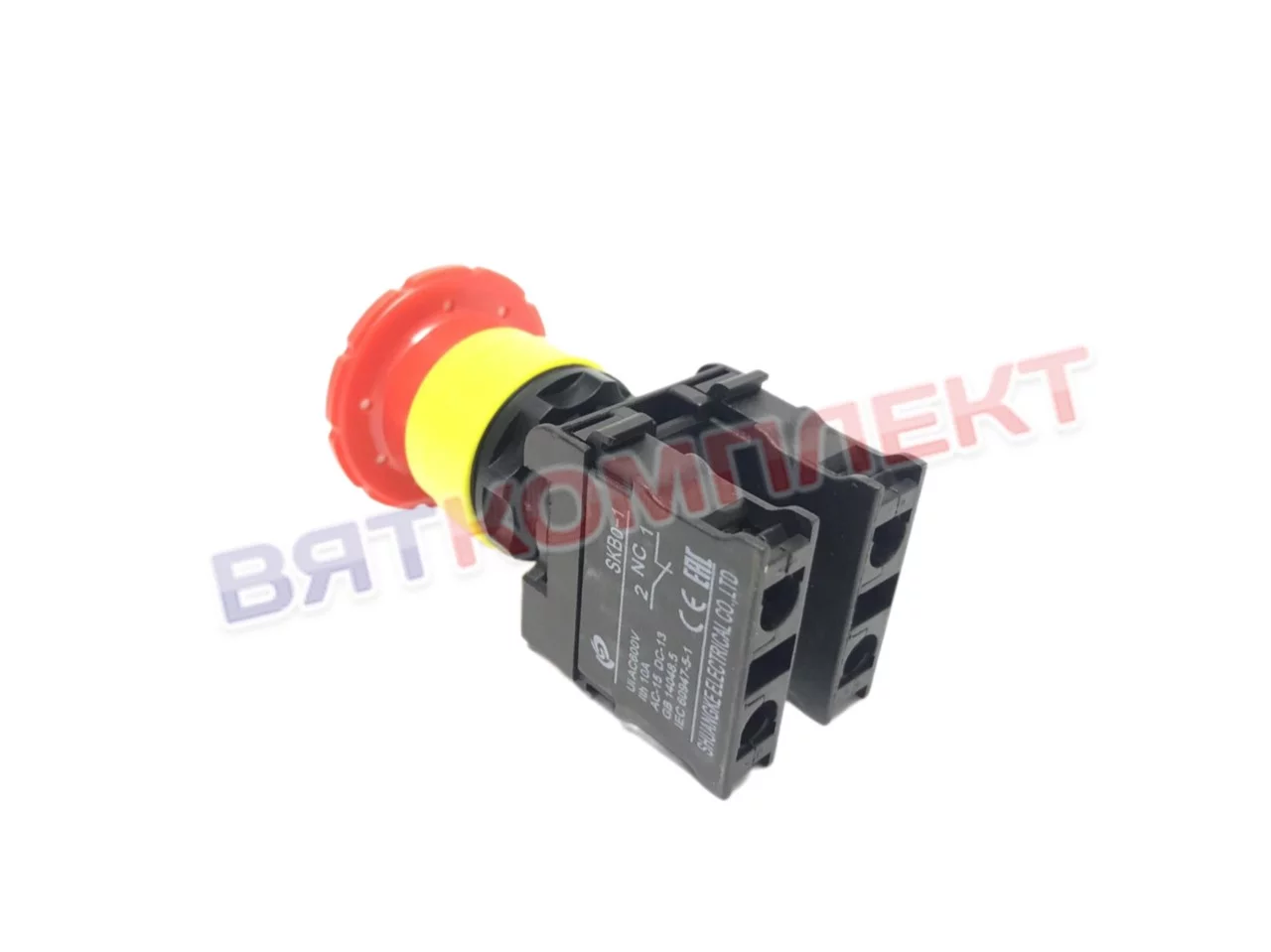 Кнопка LEB-22-1 O/C-R красная с фиксацией гриб AUSPICIOUS для Вязьма ВС-30