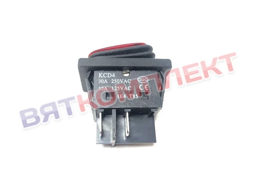 Переключатель красный 30А 250 V влагостойкий (выключатель) ON-OFF
