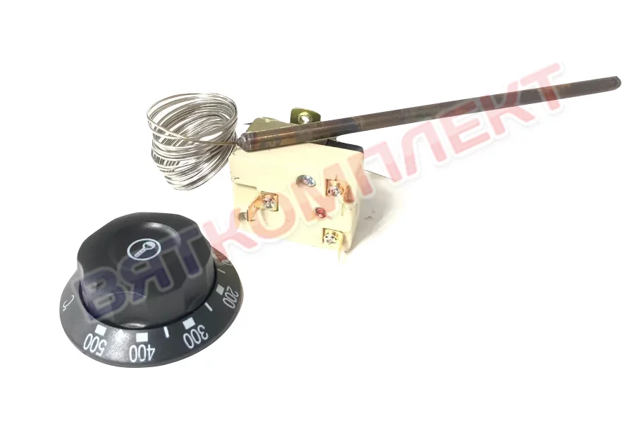 Термостат (терморегулятор) 50-500 °С градусов с ручкой для пицца печей
