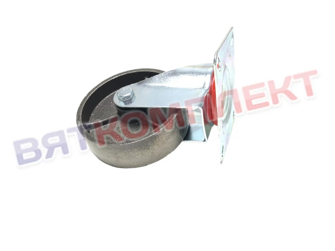 Колесо чугунное, поворотное, жаростойкое 100мм (30мм) для тележек Abat (69616)
