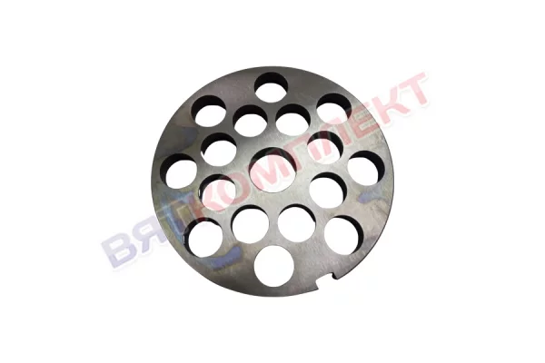 Решетка крупная №5 для мясорубки МИМ-600(М) ,М-600 отверстия 16мм (инструментальная сталь) без бурта