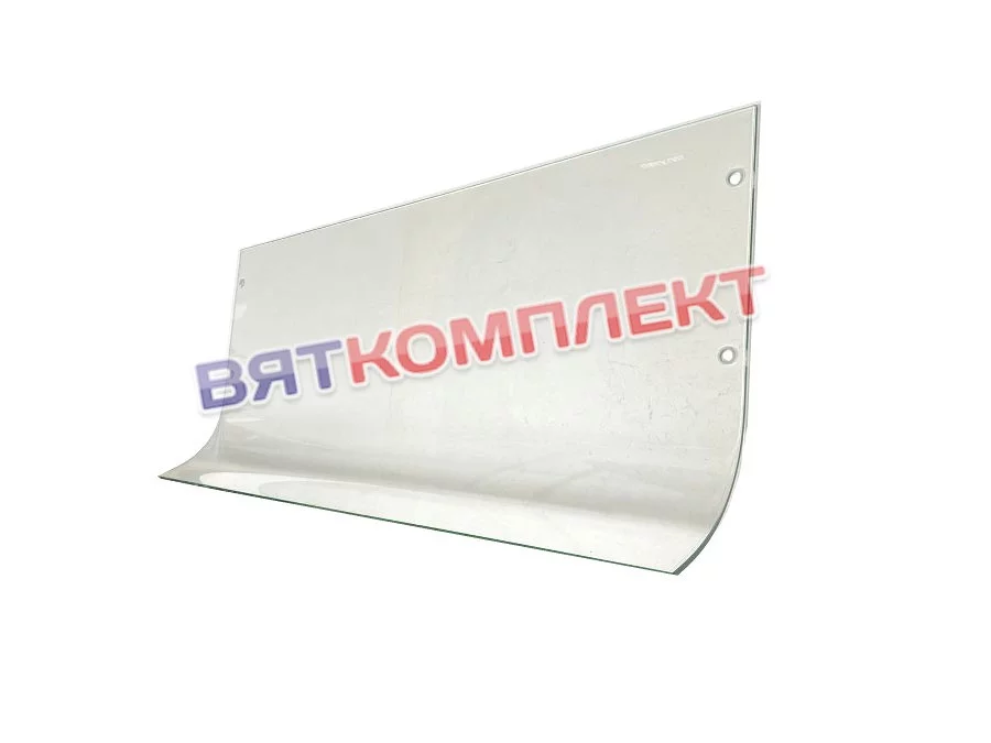 Стекло гнутое незакаленное 6 мм 1020х483 (ЭМК70Х.19.00.006-01) отверстия/полировка Абат (Abat)
