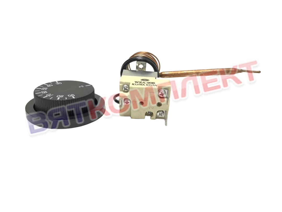 Термостат (терморегулятор) капиллярный 30-90°С градусов WZA-90E 1м