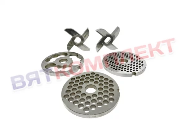 Набор (комплект) решеток и ножей для мясорубки МИМ-600(М),М-600 БЕЗ БУРТА