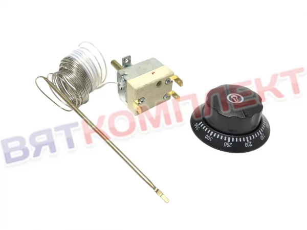 Термостат (терморегулятор) капиллярный с ручкой 50-350 °C 2500 мм.16А