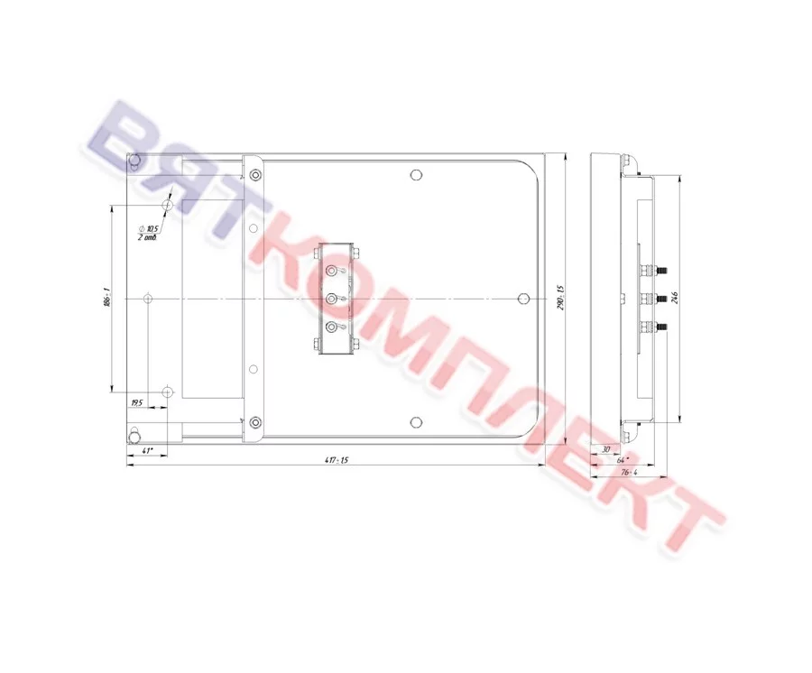 Конфорка КЭ-0,12/2,5 кВт с кронштейном Тулаторгтехника