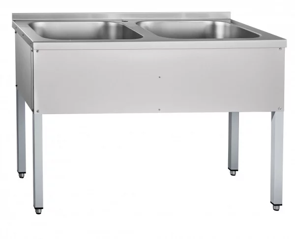 Ванна моечная двухсекционная ВМП-6-2-5РЧ (каркас крашеный) abat / абат