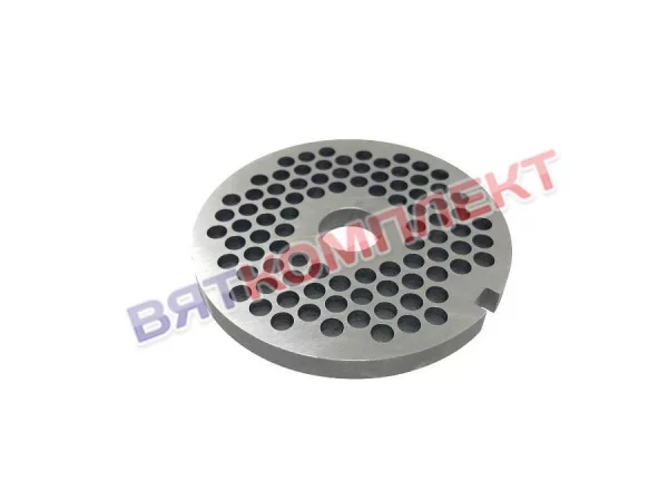 Решетка №2 для мясорубки МИМ-300.01.009 (МИМ-300М;-350), ММ(УКМ), МЭП-300(Н;Н-01) отверстия 5мм (инструментальная сталь) без бурта