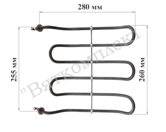ТЭН гриля для шаурмы Сиком (SIKOM) 9202 (1156) 2.2 МС (Э), 2.2ЭП (ТЭН для МК-2.2Э/МК-22 2500W) 9202 (1156) ОРИГИНАЛ!