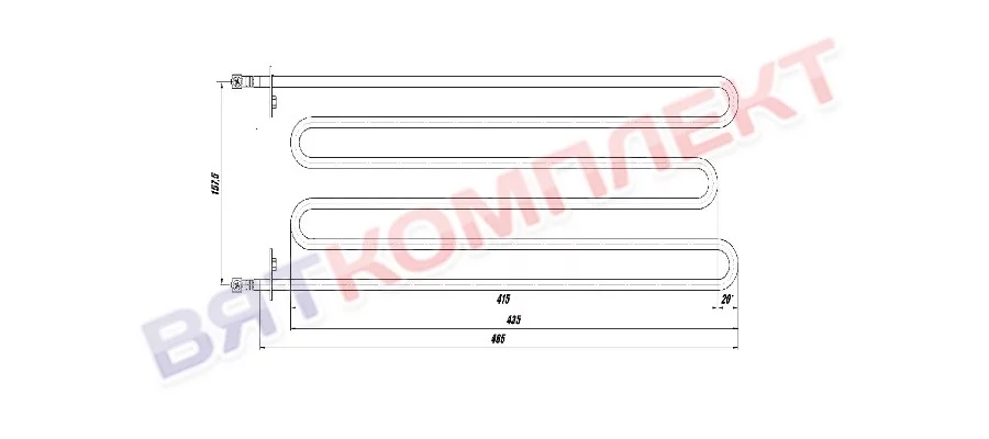 ТЭН 269-А-8.5/2.0 Т 230 (РИВШ 681827.1094) СЭСМ Тулаторгтехника
