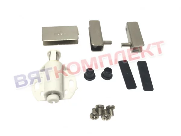 Комплект петель "флажок" для стеклянной двери с 1 магнитом хром 336485 Atesy
