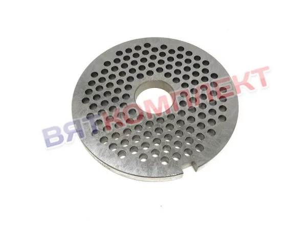 Решетка №2 для мясорубки МИМ-600(М) ,М-600 отверстия 5мм (хром) С БУРТОМ