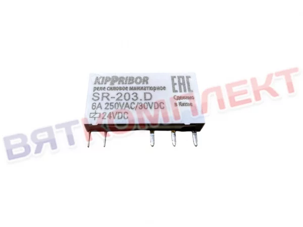 Реле промежуточное SR-203.D, 1 пер. 24VDC, 6A/250V