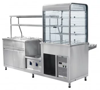 Прилавок-витрина холодильный мармитный ПВХМ-70КМУ Абат (Abat)