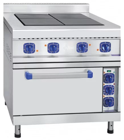 Плита электрическая ЭПК-48ЖШ-К-2/1, 4 конфорки, КЭТ-0,09, духовка GN 2/1, конвекция, пароувлажнение, 840х950х950 мм, вся нерж. Абат / abat				
