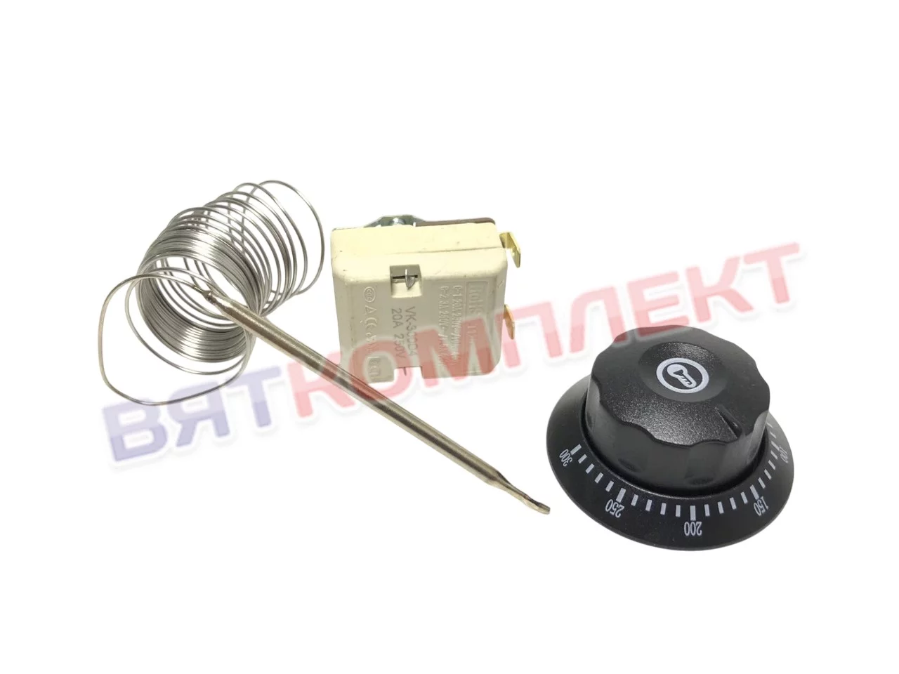Термостат (терморегулятор) духовки 50-300°С градусов 20A 250V (mod. T300-1RF-250)+Р