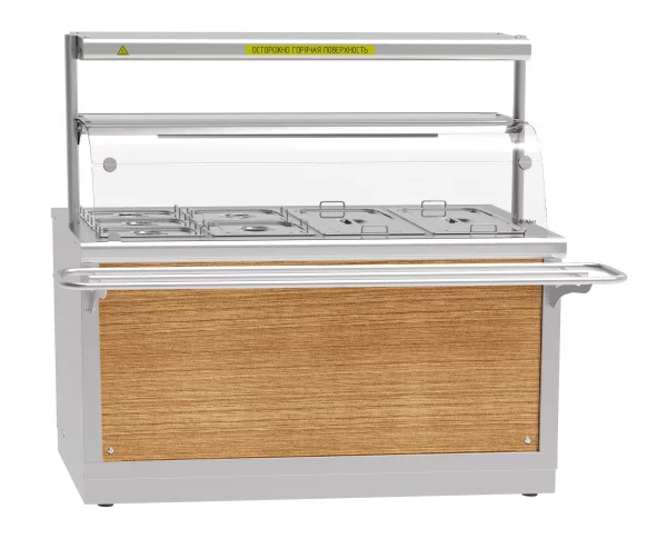 Мармит электрический ЭМК-70Х-01 с подогреваемой полкой abat / абат