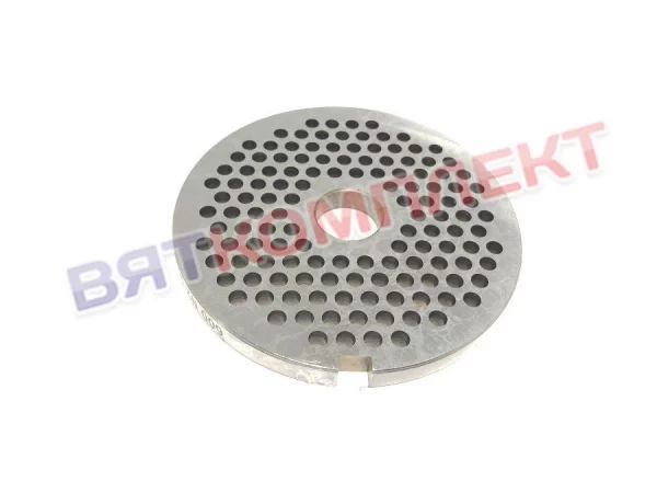 Решетка №2 для мясорубки МИМ-600(М) ,М-600 отверстия 5мм НЕРЖАВЕЮЩАЯ СТАЛЬ (без бурта)