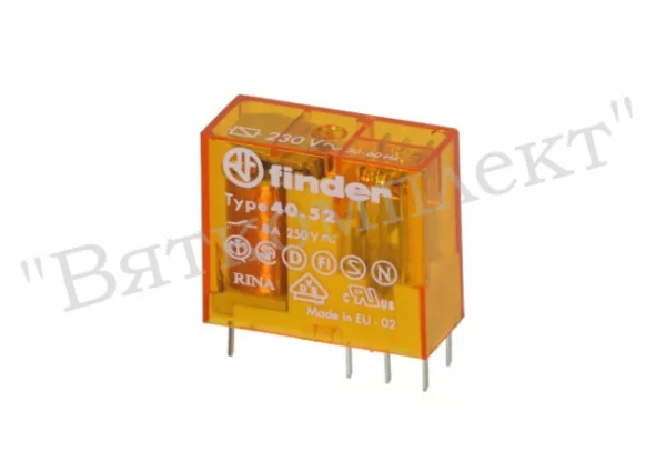 Реле 40.52.8.230.0000 230VAC, 8A/250VAC DPDT ZANUSSI, LAINOX, ELECTROLUX, ANGELO PO (R65170050)
